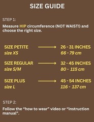 Sacroiliac Hip Belt for Women Regular (Hip Size 32"- 45"), Black
