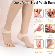 Heavenly Soft Silicone Heel Protectors – Cushions for Achilles Tendonitis Relief