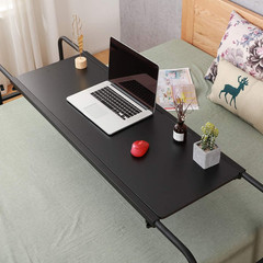 Rolling Overbed Table with Wheels Adjustable 55″-83″ Laptop Stand Black 350 lb
