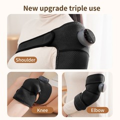Cordless Knee Elbow Shoulder Massager with 5 Vibration Modes, 5 Heating Levels