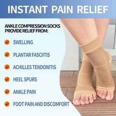 1 Pair Ankle Brace Compression Sleeve Open Toe Сompression Socks for Women & Men