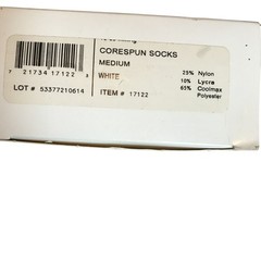 Therafirm White M Core-Spun Gradient Compression Socks 15-20 mmHg