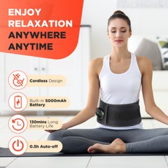 Red Light Therapy Back Massager Brace Belt Vibration Heat for Lumbar Pain Relief