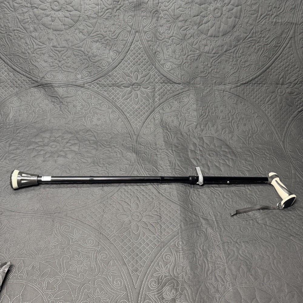 Rehand Walking Cane Foldable Adjustable Tool Collapsible Black All Terrain