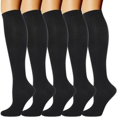 15-20mmHg Graduated Compression Support Socks Knee High Men Women S~XL (3 Pairs)