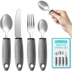 Adaptive Utensils Set – Easy Grip Cutlery for Arthritis & Tremors (4PCS)
