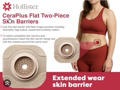 5 Bxs 112014 Hollister (25 Pcs) CeraPlus 2-Pc Ostomy Skin Barrier 1″