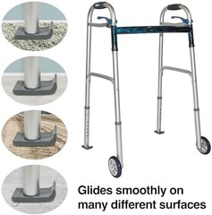 Top Glides 5″ Walker Wheels Kit with GlidePads & Universal Ski Glides, 6-Piec…