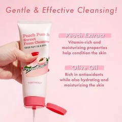 Tonymoly Peach Punch Sweet Foam Cleanser 2 Count