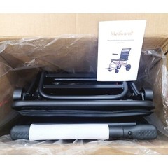 Lightweight Portable Transport Wheelchair Aluminum Swing Away Footrests 22lb
