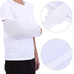 Adjustable Breathable Arm Sling Shoulder Immobilizer (White)