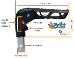 Universal Foldable Push Handle. Fits on 19mm Tubes With 6mm Hole