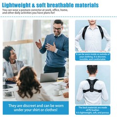 Universal Upper Back Brace Adjustable Fit For Clavicle Back Support Pain Relief