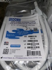 7 Piece’s , 18″ White Tubing with Connectors, Close Valve / New Sealed