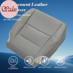 Gray #GR Driver Side Bottom Replacement Leather Seat Cover Compatible with Honda