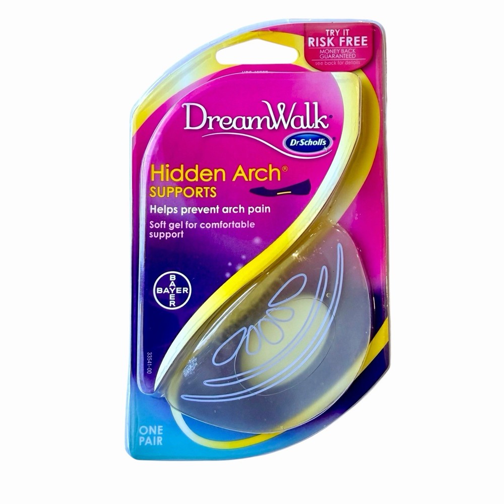 Dr Scholls Dream Walk Hidden Arch Supports Soft Gel Insert Pain Comfort One Pair