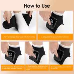 Foot Renew Triple Method Massager Heat Vibration for Heel Arch Ankle Neuropathy