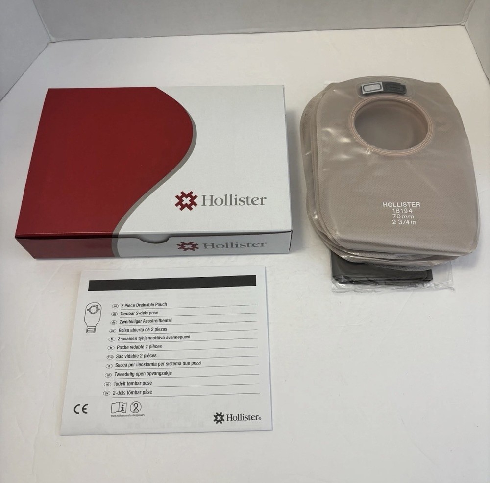 10 Hollister 18194 New Image 2-Piece Drainable Ostomy Pouches 2-3/4″ Flange