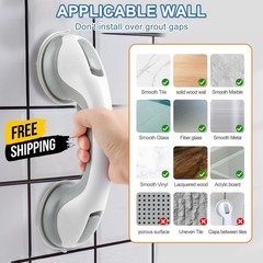 2PCS Suction Cup Shower Grab Bars – Bathroom Safety Support Handle