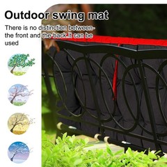 RUFXIEZW Waterproof Porch Swing Cushion Replacement, Thick 40 x 55 in, Red