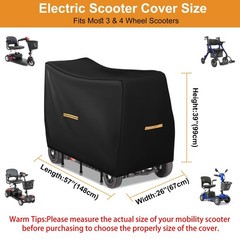Mobility Scooter Cover Waterproof Accessories,420D Oxford Fabric Heavy Duty E…