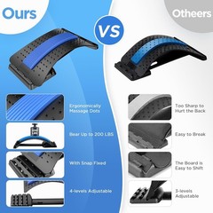 Back Stretcher for Lower Back Pain Relief, 4 Level Adjustable Lumbar Back Cra…