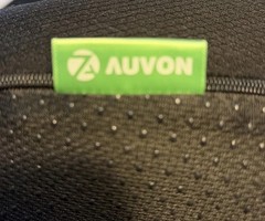 AUVON Ergonomic Black Seat Cushion with Donut Center Cutout, Removable Cover VGC