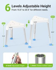 Space-Saving Triangular Shower Chair for Elderly and Disabled 400 lbs Adjusta…