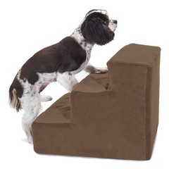 Majestic Pet 3 Step Portable Dog Stairs For Small Dogs To Get On Bed Supports