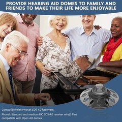 20pcs Phonak Open Hearing Aid Domes Medium Size (0.35 Inch=9mm) Ideal for Phonak