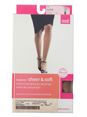Mediven Sheer & Soft COMFORT CALF HIGH 15-20 Compression CT SOCKS – NATURAL VI