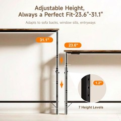 Lanynne Narrow Console Table Behind Couch 78-106 Inch Adjustable Length 23-31