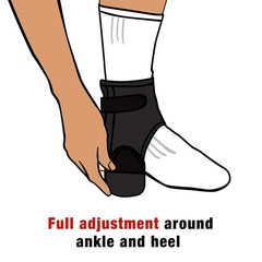 ACE Ankle Brace with Side Stabilizers Adjustable Black One Size