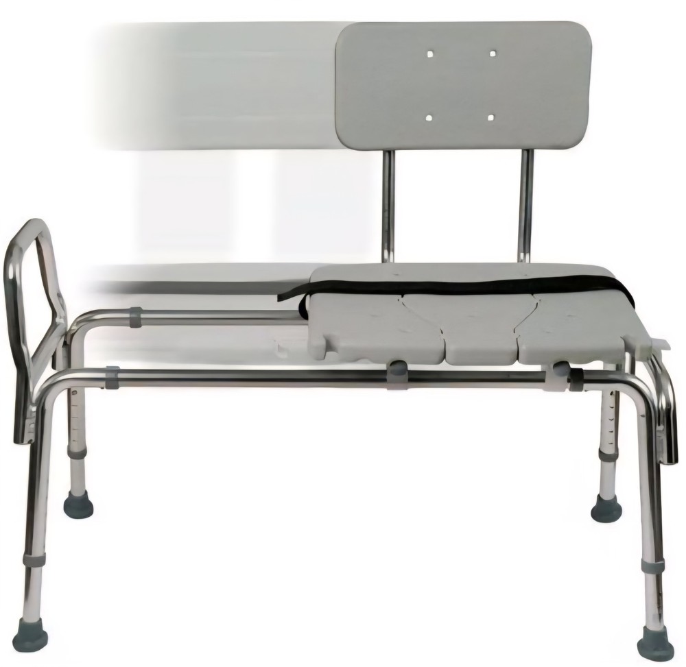 DMI Sliding Transfer Bench Shower Chair with Cut-Out Seat. #81#