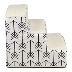 Majestic Pet 3 Step Portable Dog Stairs For Small Dogs To Get On Bed Supports
