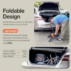 SuperHandy Passport Mobility Scooter GUT112-2BAT – Foldable, 3 Wheel, Airline