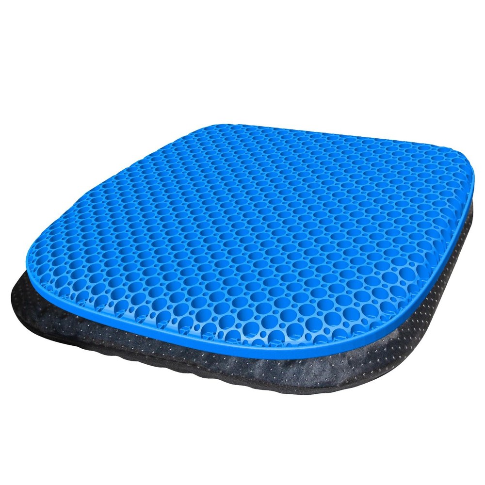 Large Gel Seat Cushion for Long Sitting With Non-Slip Size, Blue
