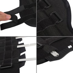 Kids Teens Knee Brace Splint Full Leg Calf Medium, for 4-7 yrs, Black
