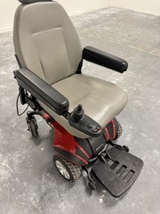 Jazzy Powerchair Electric 4-Wheel Padded Armrests Footrest Red/Black/Gray