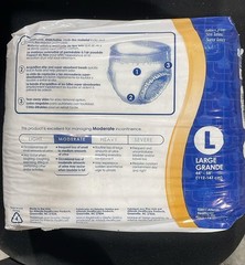 Case of 36 Attends Regular Absorbency Underwear – APV30 Large, 2 Packs of 18
