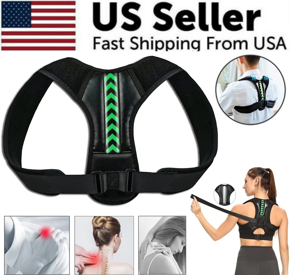 Shoulder Support Adjustable Back Pain Support Posture Corrector Brace Belt Strap