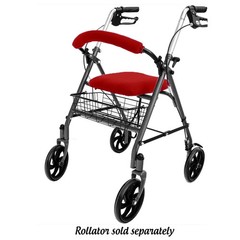 Top Glides Universal Rollator Walker Seat And Backrest Covers (Red)