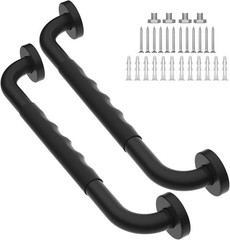 2 Pack 16 Inch Anti-Slip Shower Grab Bars w/Rubber Grip, Stainless Steel Bath…