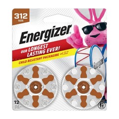 Hearing Aid Battery Size 312 Brown 12 Count