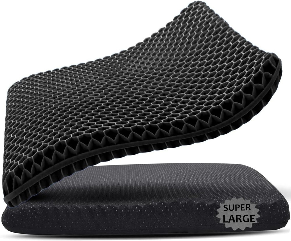19×19″ Gel Seat Cushion, Extra Large Pressure Relief Chair Pad for Home Office C