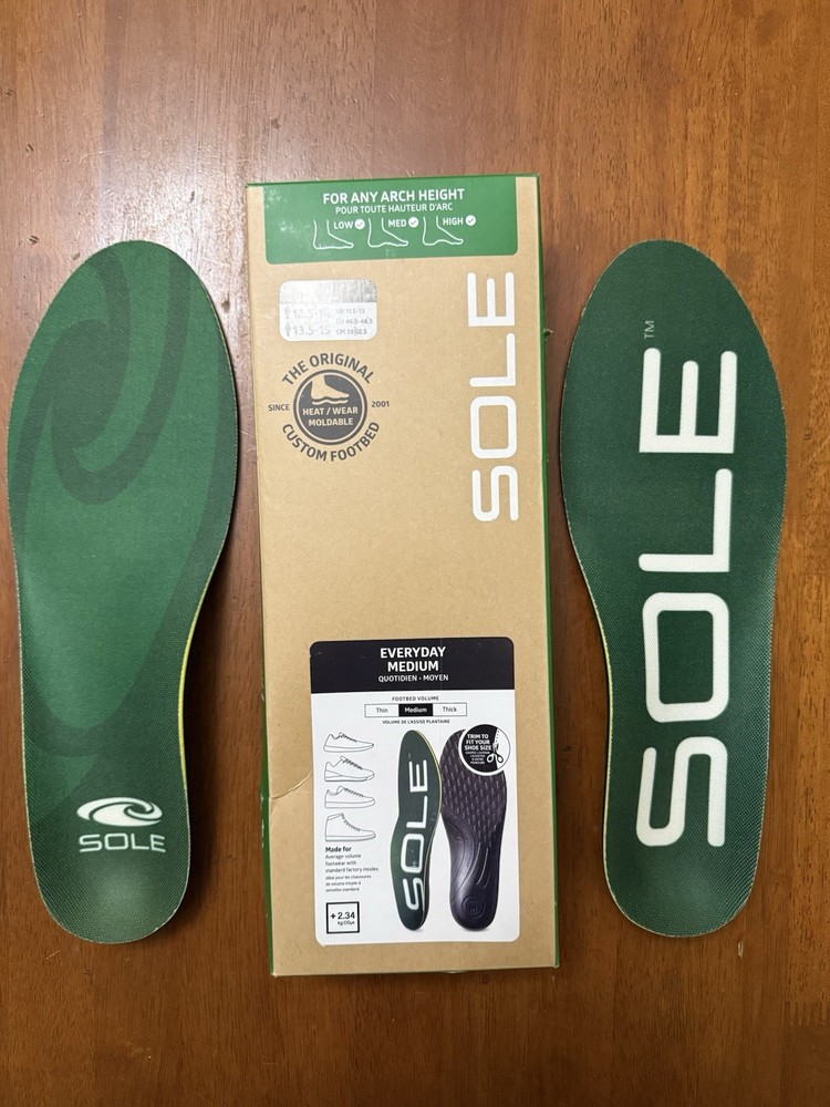 SOLE Everyday Medium Extra Large, 1 Pair, Man’s 12,5-14/Women’s 13.5-15