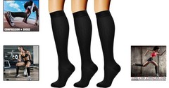 Athletic Compression Socks for Men and Women – 3 Pairs, Enhanced Circulation