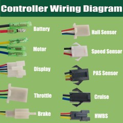 KT Controller 36V500W 48V500W 9mosfer 22A +Hall Sensor or Sensorless controller