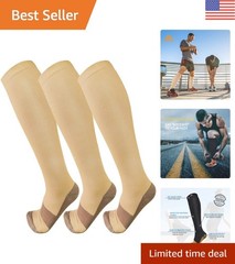 Breathable Copper Compression Socks – 3 Pack for Enhanced Circulation & Support