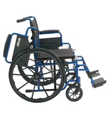Blue Streak Wheelchair with Flip Back Desk Arms, 18 in. Seat and Swing Away